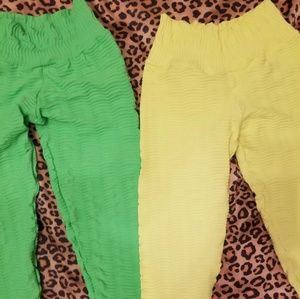 Neon bubble leggings